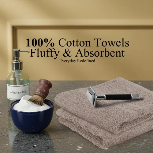 Vista 3 de Paquete de 24 Toallas de Mano Arena 100% Algodón Toalla de Spa – 16x26 pulgadas Toallas Faciales Altamente Absorbentes Gimnasio, Toalla para Cabello