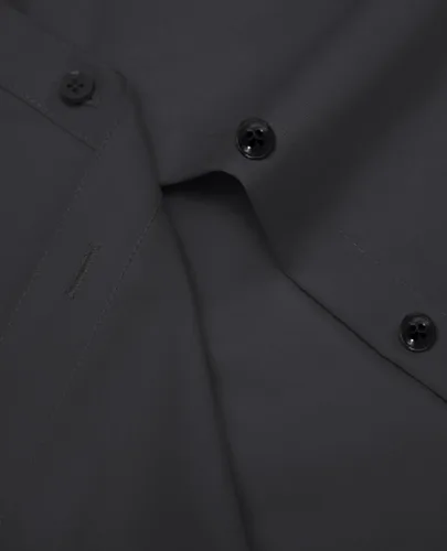 Vista 4 de siliteelon Camisas de vestir de manga corta con botones para mujer, camisas de algodón con botones para mujer, blusa ajustada de manga 3/4