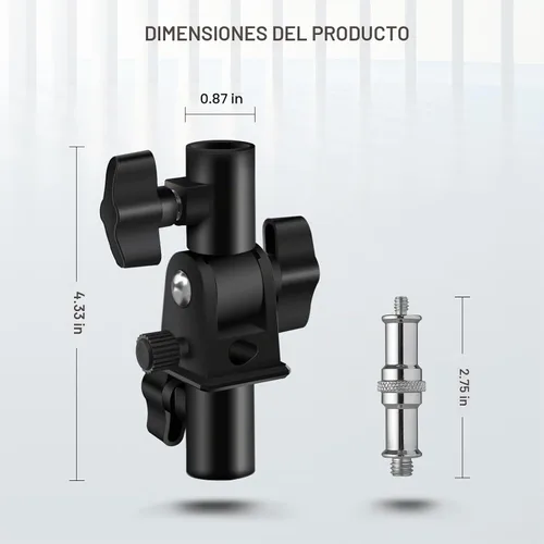 Vista 5 de WELLMAKING Soporte de montaje de flash de cámara en forma de U para luz