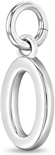 Vista 2 de In Season Jewelry 925 Sterling Silver Small Polished Numbers Charm For Little Girls Charm Bracelet 1-0 - Special Graduation Year Charm For Little