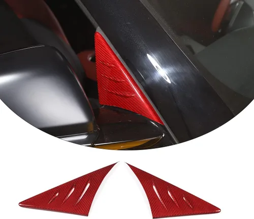 Vista 9 de Para Supra GR A90 A91 MK5 2018-2024 Espejo retrovisor lateral triangular Spoiler Trim,Canaliza el aire del coche,Reduce el ruido del coche durante