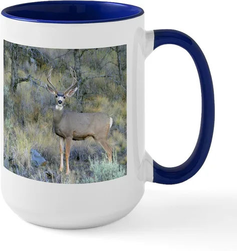 Vista 33 de CafePress Deer Season Closed Large Mug 15 oz (444 ml) Ceramic Coffee Mug