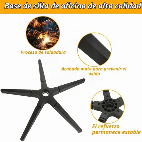 Vista 5 de YAYODS Piezas de repuesto para base de silla de oficina, resistentes, 2500 libras, base de silla de escritorio de 28 pulgadas, reemplazo universal