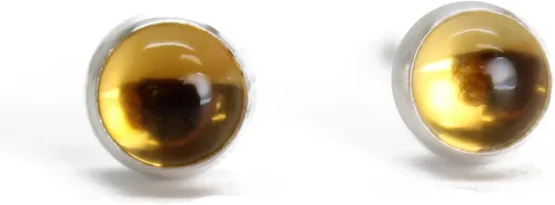 Vista 7 de Aretes de tuerca con piedras preciosas para mujeres y niñas, bisel redondo de 0.157 in de plata esterlina 925