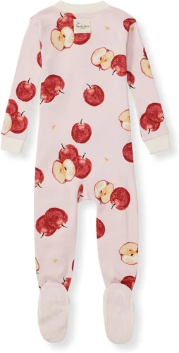 Vista 116 de Burt's Bees Baby Pijama para bebé niña, 100% algodón orgánico, pijama de una pieza, overol diagonal con cremallera, ajuste cómodo