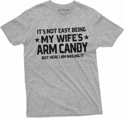 Vista 5 de Men's Funny Husband Tee Wife's Army Candy T-Shirt Husband Shirts for Him Dad