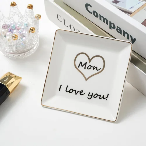 Vista 2 de Bandeja de joyería de regalo para mamá plato decorativo para mujer