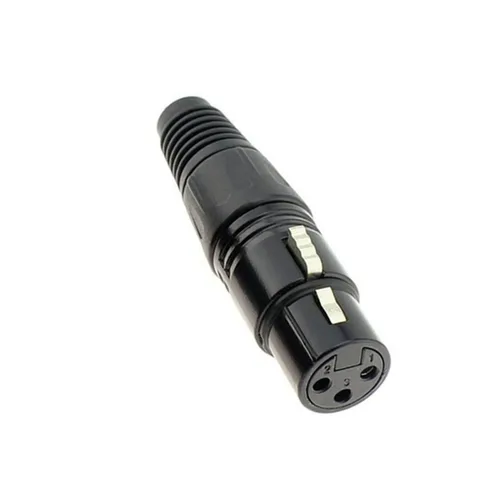 Vista 3 de XLR - Conector de micrófono de audio macho/hembra de 3 pines, carcasa negra, 4 pares (XLR macho/hembra)