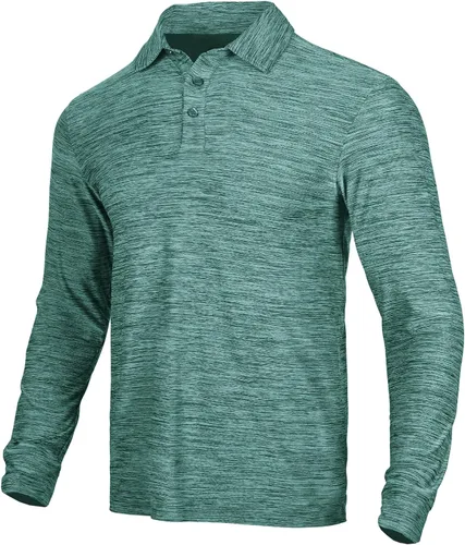 Vista 39 de NAVISKIN Camisas polo para hombre, de secado rápido, UPF 50, manga larga y corta, que absorben la humedad