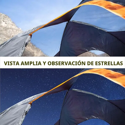 Vista 7 de EchoSmile - Tienda de campaña para 10/12 personas, resistente al agua y al viento, con toldo de lluvia, fácil de instalar para acampar al aire