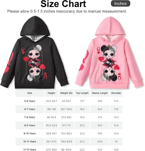 Vista 7 de L.O.L. Surprise! Sudadera con capucha de manga larga para niñas de 5 a 12 años