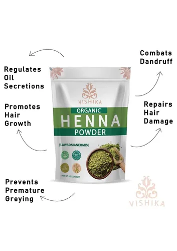 Vista 3 de Polvo de henna herbales Colorante y acondicionador natural para el cabello Fortificado con 9 hierbas botánicas del Himalaya para nutrir