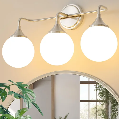 Vista 21 de Accesorios de Iluminación para Baño Negros, Iluminación Moderna de Tocador Sobre Espejo, Aplique de Pared Negro Mate Moderno de Mediados de Siglo