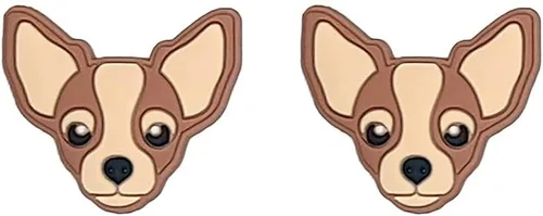 Vista 4 de Chihuahua - Juego de 2 pines para zapatos de perro y cachorro para zuecos, zapatos, sandalias, lentes y más, juego de 2 piezas Yazzle Dazzle