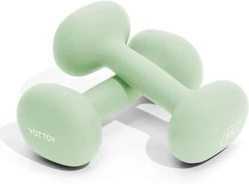 Vista 23 de YOTTOY Juego de mancuernas de 2, pesas de mano de 2-15 libras para mujeres, pesas de mano antideslizantes para gimnasio en casa, entrenamiento