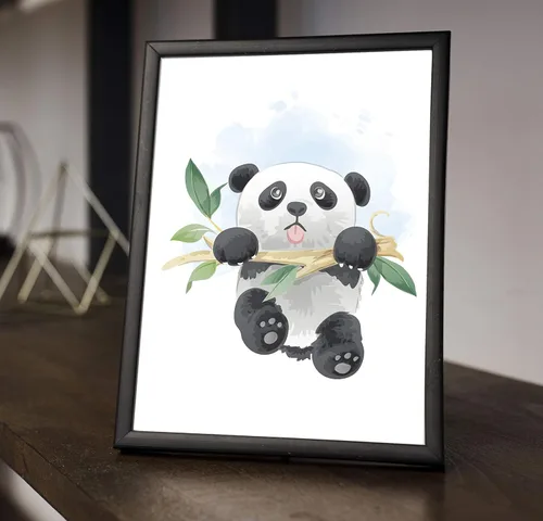 Vista 3 de Arte decorativo de pared de animales para bebé, diseño de panda de safari en la selva, decoración de pared para habitación de niños y niñas