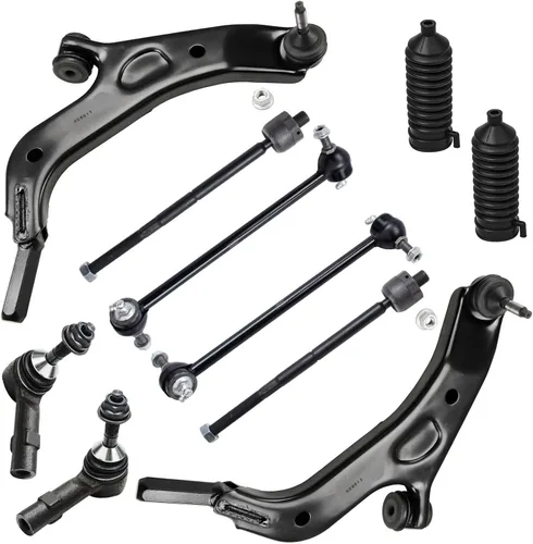 Vista 211 de Detroit Axle - Kit de suspensión delantera de 10 piezas para Chevrolet Trailblazer GMC Envoy 2004-2007 2005 2006 Soportes de brazo de control