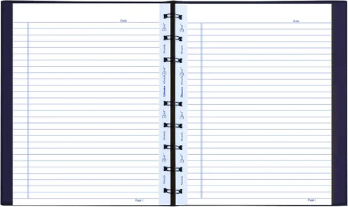 Vista 3 de Blueline MiracleBind - Cuaderno de 1 materia, regla media/universitaria, cubierta morada, (75) hojas de 9.25 x 7.25 pulgadas