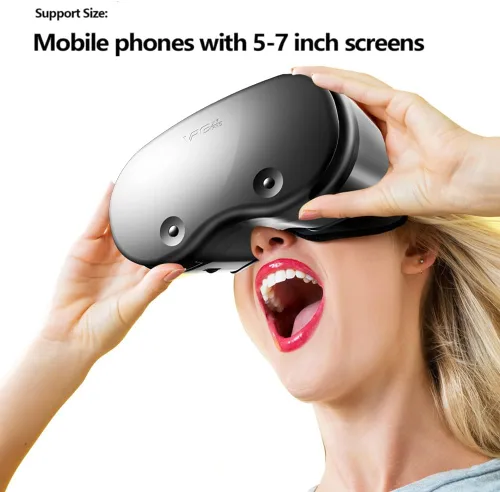 Vista 3 de VR Headset 3D Virtual Reality Headset VR Accessories for Movies and Games VR Glasses for iPhone Android Phone Best Virtual Reality Goggles