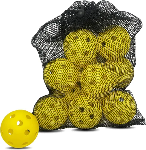 Vista 17 de 6 -Pack Pickleball Balls, 26 Holes Outdoor Pickleballs, High Elasticity & Durable Pickle Balls for All Style Pickleball Paddles Indoor Pickleballs