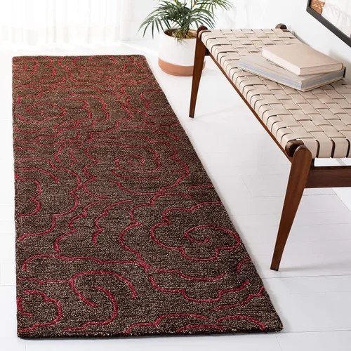 Vista 16 de SAFAVIEH Soho Collection SOH812B - Alfombra decorativa suave de lana y viscosa de 2 x 3 pies, hecha a mano, color azul claro y marfil