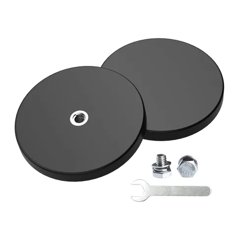 Vista 13 de Magnetpro 4 imanes de montaje con revestimiento de goma fuerte, antiarañazos y anticorrosión, más de 30 libras de potencia adhesiva, con orificio
