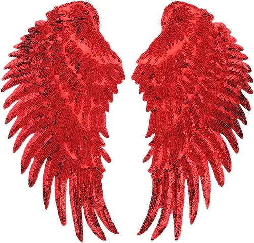 Vista 16 de LOCOMO Parche para coser con alas de ángel de lentejuelas grandes para decoración de ropa y chaqueta