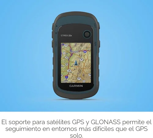 Vista 9 de Garmin 010-02256-00 eTrex 22x, navegador GPS de mano resistente, negro/azul marino