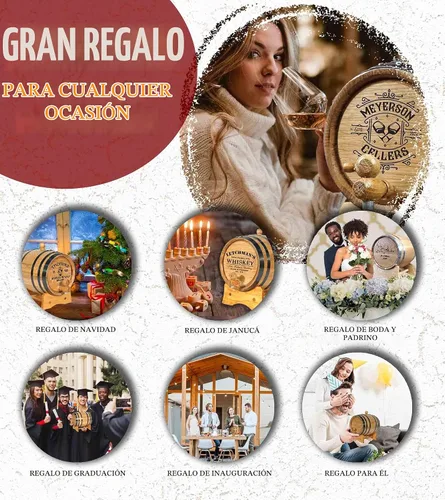 Vista 8 de Dispensador del barril del envejecimiento del tequila de 1 litro, mini