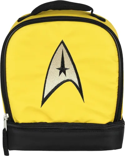 Vista 4 de INTIMO Star Trek The Original Series Captain Kirk - Lonchera aislada con doble compartimento y logotipo de comando bordado, 10 pulgadas