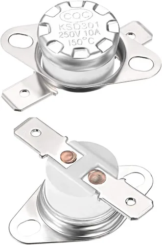 Vista 9 de uxcell KSD301 Termostato 320.0 °F/320°F 10A Normal Cerrado N.C Ajuste Snap Disc Interruptor de temperatura para microondas, horno, cafetera, 2