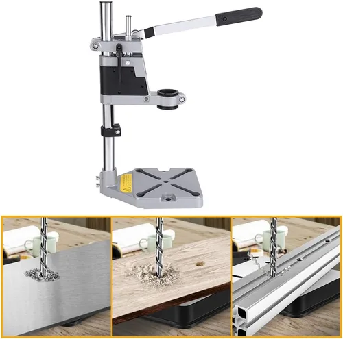 Vista 4 de Greensen Prensa de taladro de sobremesa, Abrazadera de banco universal, Base de aluminio, Mandril de 1.693 in, Profundidad de 2.362 in, Velocidad