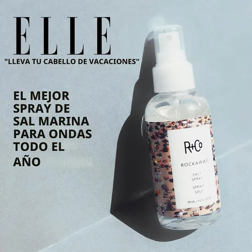 Vista 5 de R+Co Spray de sal Rockaway, añade volumen y textura al cabello