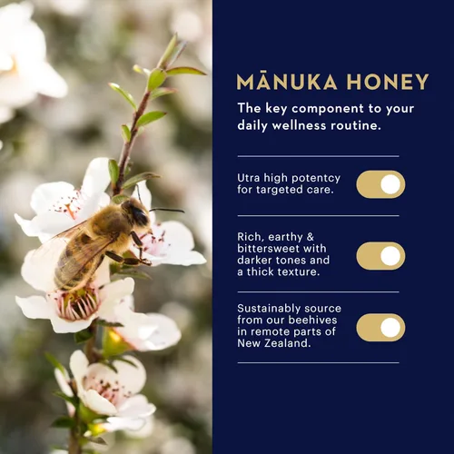 Vista 2 de Manuka Health Lip Rescue - Bálsamo labial de 0.16 onzas para labios secos y agrietados, bálsamo labial 100% natural con miel de manuka y cera