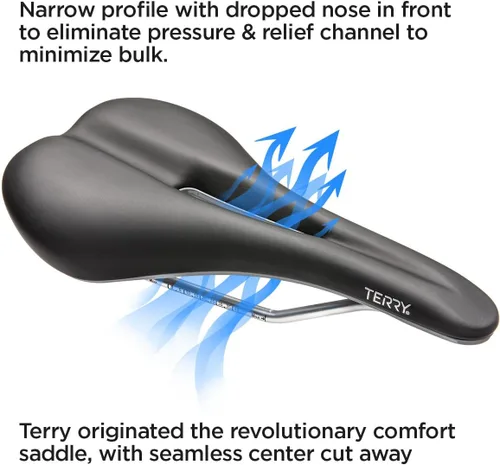 Vista 6 de Terry Raven - Sillín de bicicleta para hombre y mujer, flexible y cómodo, funda sintética Dura-Tek