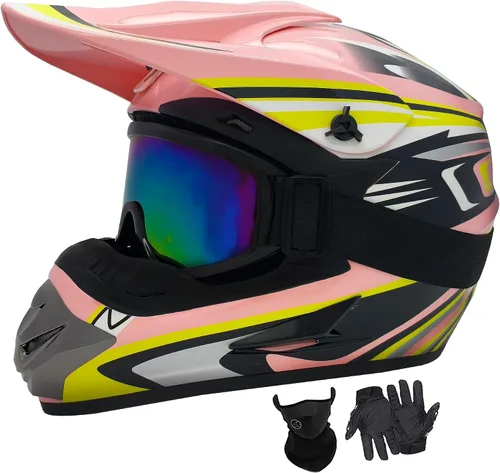 Vista 15 de Cascos de Dirt Bike para Jóvenes de Moda para Niños, Motocross, Motocicleta, BMX, ATV, Todoterreno, Cuatro Ruedas, Cascos Integrales para Bicicleta