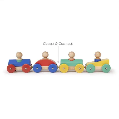 Vista 4 de 3 Piece Tegu Magnetic Racer Building Block Set, Teal Big Top