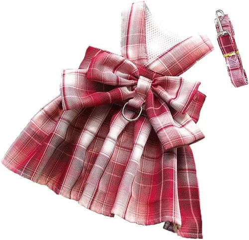 Vista 3 de Vestido para perro, ropa de cumpleaños para cachorros, para perros Yorkie pequeños, Navidad, vestido de princesa floral, talla XS 3 piezas B.