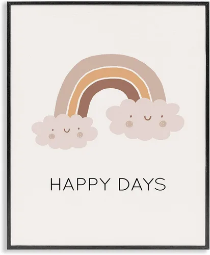 Vista 14 de Stupell Industries Arte Giclée enmarcado con arco iris Happy Days por LSR Design Studio Enmarcado en blanco