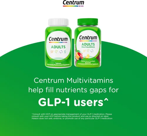 Vista 3 de Centrum MultiGummies Gummy Multivitamínico para adultos, suplemento multivitamínico/multimineral con vitaminas D, B y E, sabor a fruta surtido, 180