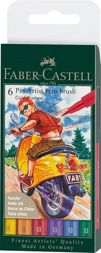 Vista 6 de Faber-Castell Pitt Artist 167171 167171 - Bolígrafos de tinta color negro y gris, B, F, 1.5, FM, paquete de 8