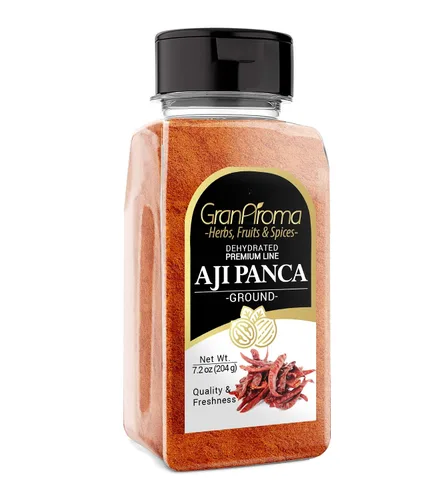 Vista 3 de GranAroma Aji Panca Chile en polvo, condimento de pimienta suave, sabor afrutado (4.3 onzas)