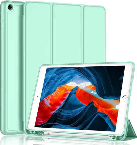Vista 36 de iMieet - Funda para iPad de 9ª generación 2021/iPad de 8ª generación 2020 de 10.2 pulgadas con soporte para lápices, funda para iPad de 7ª