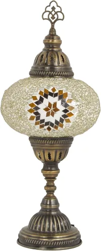 Vista 10 de Lámpara turca de mesa con 10 variantes Lámpara turca marroquí con base de bronce Lámpara de noche Tiffany hecha a mano Lámpara de noche