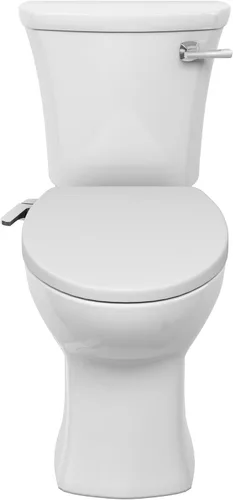 Vista 4 de American Standard 608AA002.020 Edgemere Inodoro de dos piezas con asiento de bidé y anillo de cera, parte delantera alargada, descarga a la derecha