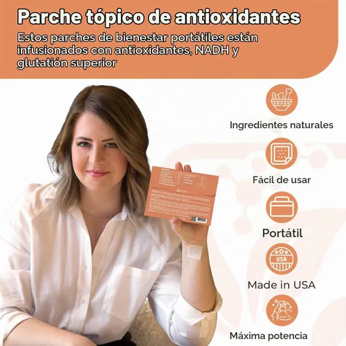 Vista 2 de NUTRI-PATCH - Parches de vitaminas tópicas antioxidantes, 30 unidades, no se ingieren