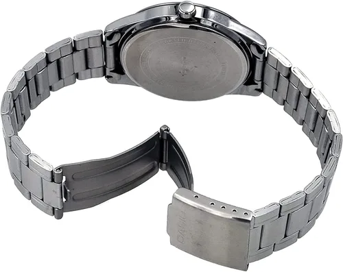 Vista 2 de Casio MTP-V005D-7B4 Reloj analógico de acero inoxidable estándar plateado con dial fácil de leer para hombre, Informal, clásico