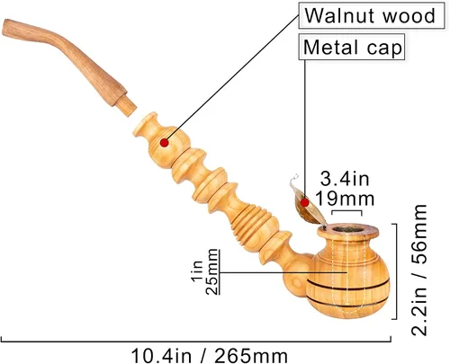 Vista 4 de Dr. Watson - Pipas de tabaco, forma Churchwarden, hechas a mano