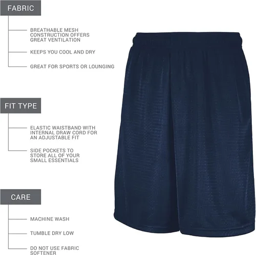 Vista 5 de Russell pantalones cortos de malla con bolsillos para hombre