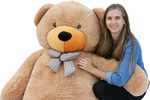 Vista 3 de Joyfay oso de peluche gigante de 78 pulgadas (6.5 pies) súper grande, oso de peluche de peluche suave, regalo grande de San Valentín (marrón)